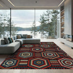 Bold Hexagon Geometric Tribal Rug