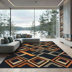 Optical Illusion Stairway Diamond Rug