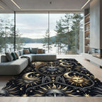 Celestial Sun and Moon Gothic Arch Rug