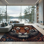 Majestic Tiger Detailed Portrait Rug