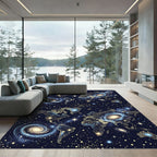 Cosmic World Galaxy Map Rug