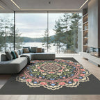 Floral Lace Mandala Rose Garden Blush Rug