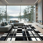 Monochromatic Geometric Lattice Plaid Rug