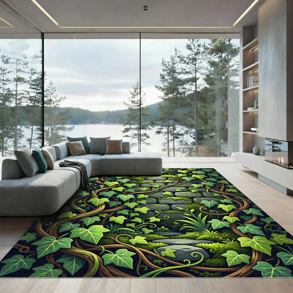 Enchanted Ivy Vine Stone Wall Rug