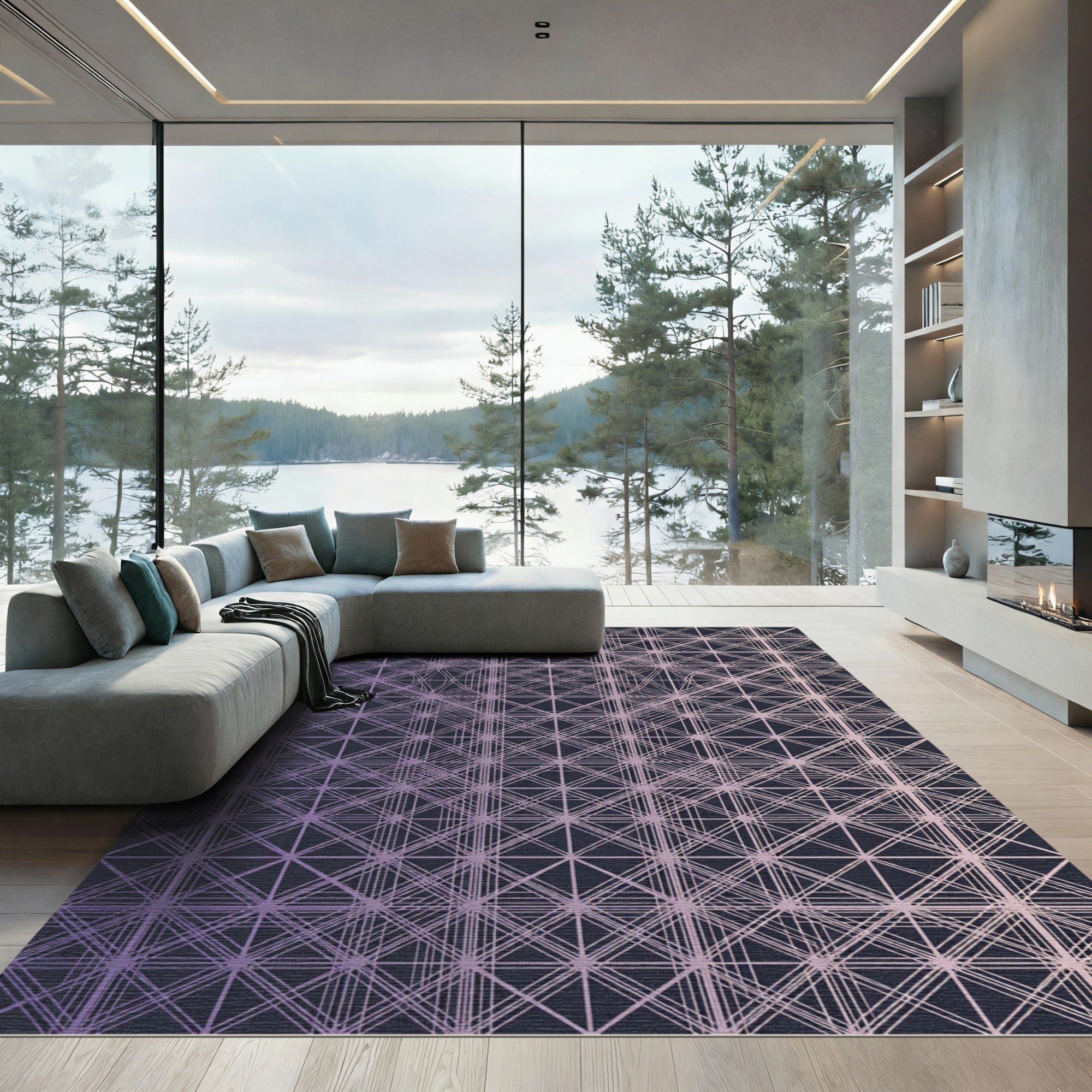 Linear Geometric Gradient Lattice Rug