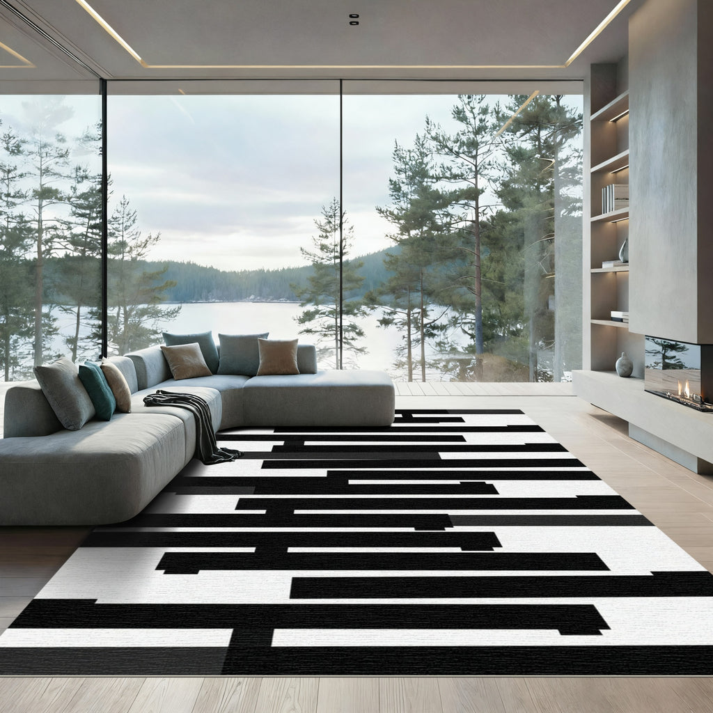 Monochromatic Abstract Stripe Rug