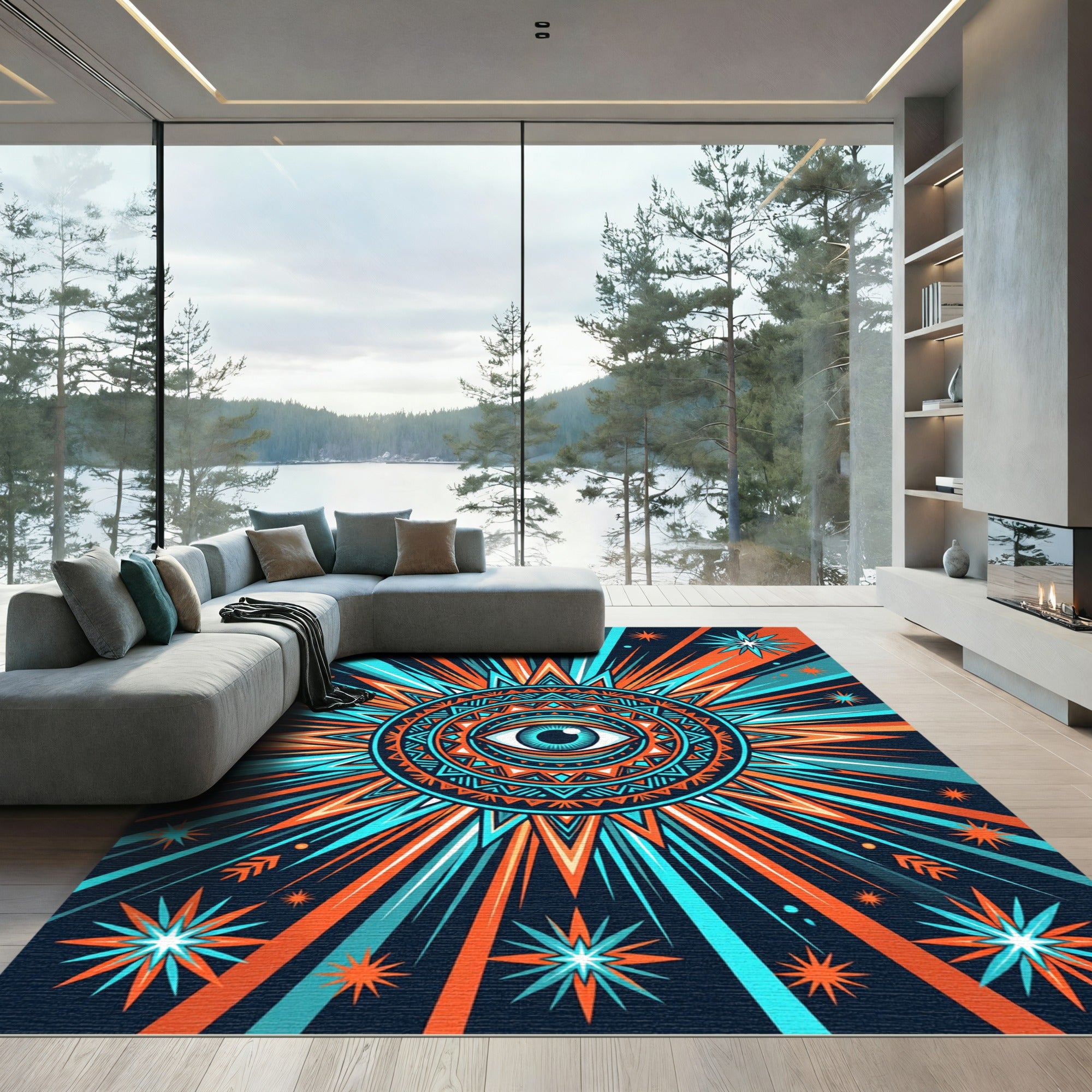 Cosmic Eye Sunburst Rug