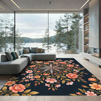 Elegant Starburst Floral Blush Rug