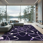 Atomic Orbit Whirlpool Lavender Design Rug