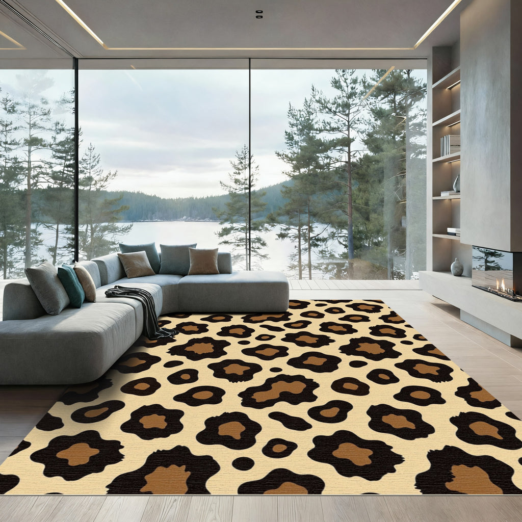 Classic Leopard Spot Contemporary Rug