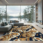 Wild African Cheetah Spotted Animal Skin Rug