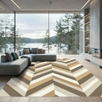 Earthy Chevron Stripe Arrangement Rug