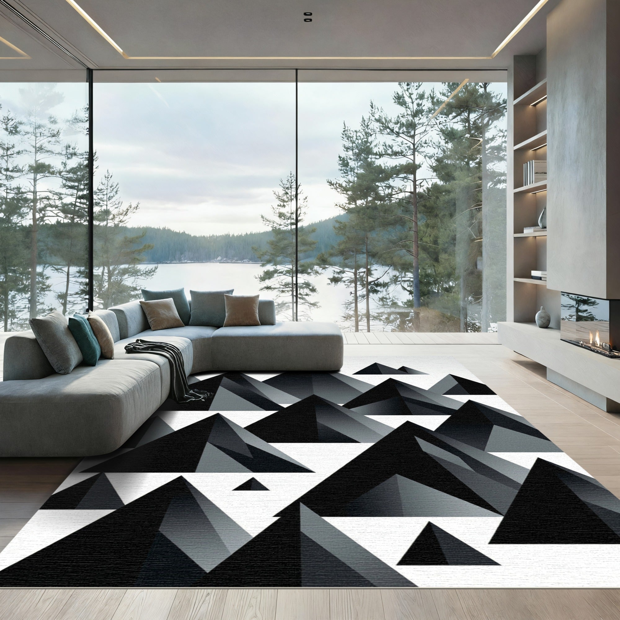 Monochromatic Geometric Peaks Rug