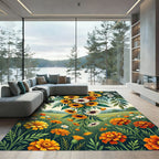 Vibrant Floral Sunflower Bouquet Meadow Rug