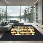 Woven Basket Earthy Tone Intersecting Rug