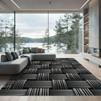 Monochrome Woven Texture Rug