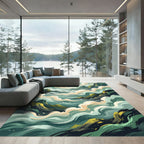 Misty Mountain River Swirl Rug