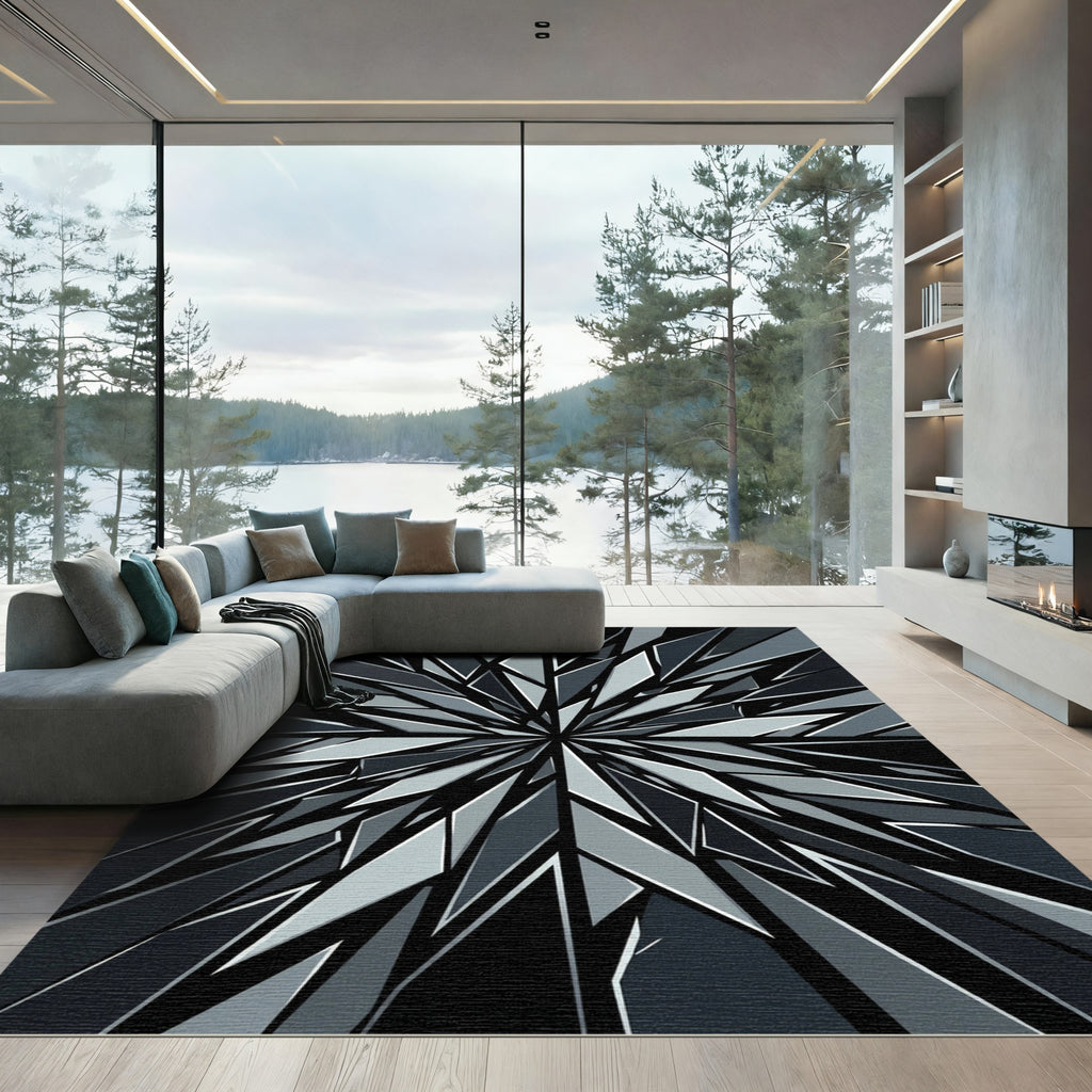 Monochromatic Shattered Geometric Explosion Rug