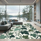 Lush Green Botanical Ivy Vine Rug