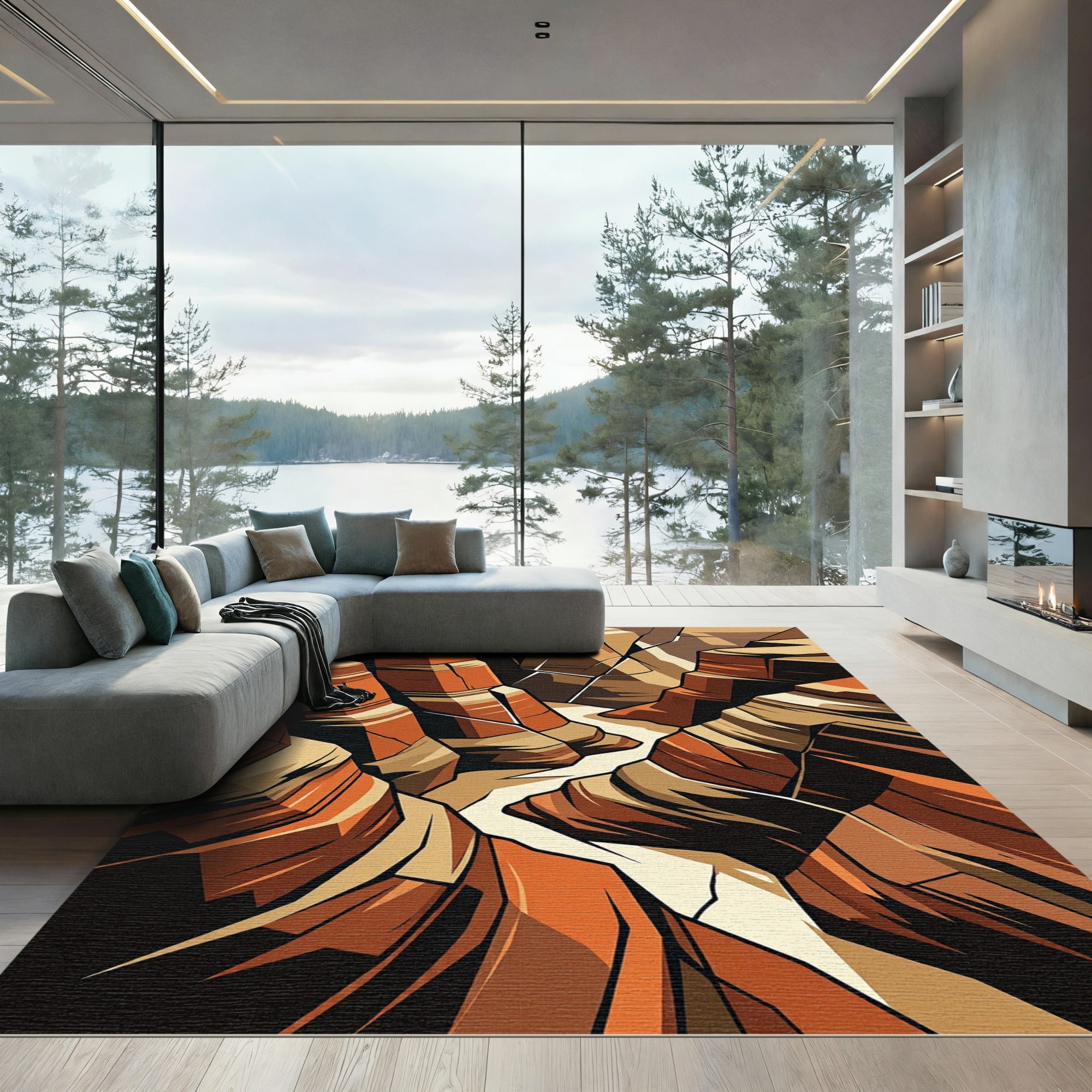 Terracotta Canyon Layers Rug