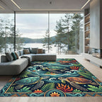 Tropical Sea Turtle Oceanic Wave Tapestry Rug