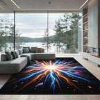 Celestial Lightning Burst Energy Rug