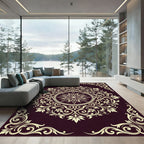 Intricate Cream Botanical Swirls Rug