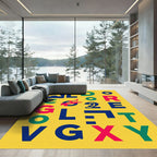 Bold Alphabet Block Composition Rug