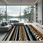 Bold Tiger Stripe Earthy Linear Rug