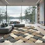 Woven Natural Wood Texture Rug