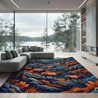 Majestic Elk Mountain Valley Landscape Rug