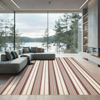 Delicate Plum Striped Vertical Accent Rug