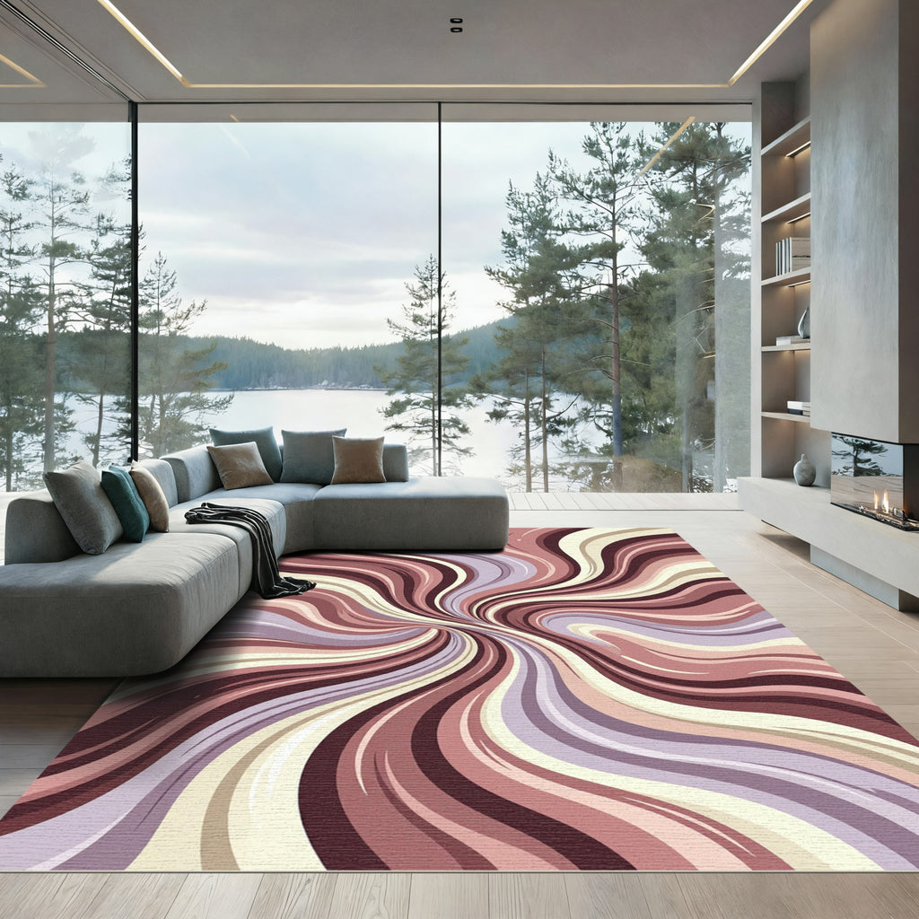 Tonal Swirl Vibe Abstract Rug