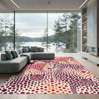 Vibrant Spotted Leopard Polka Dot Art Rug
