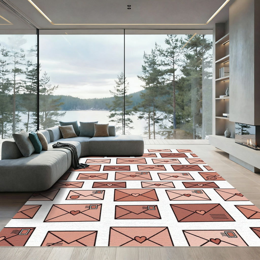 Romantic Envelopes Geometric Arrangement Rug
