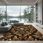 Gilded Baroque Shell and Acanthus Scroll Rug
