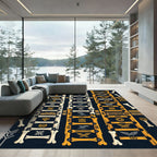 Tribal Raven Bone Ladder Accents Rug