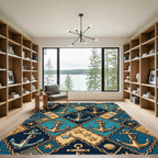 Nautical Anchor Chain Star Sea Shell Diamond Art Rug