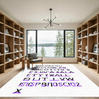 Bold Purple Alphabet Stack Rug