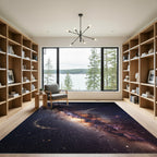 Cosmic Interstellar Glowing Nebula Galaxy Rug