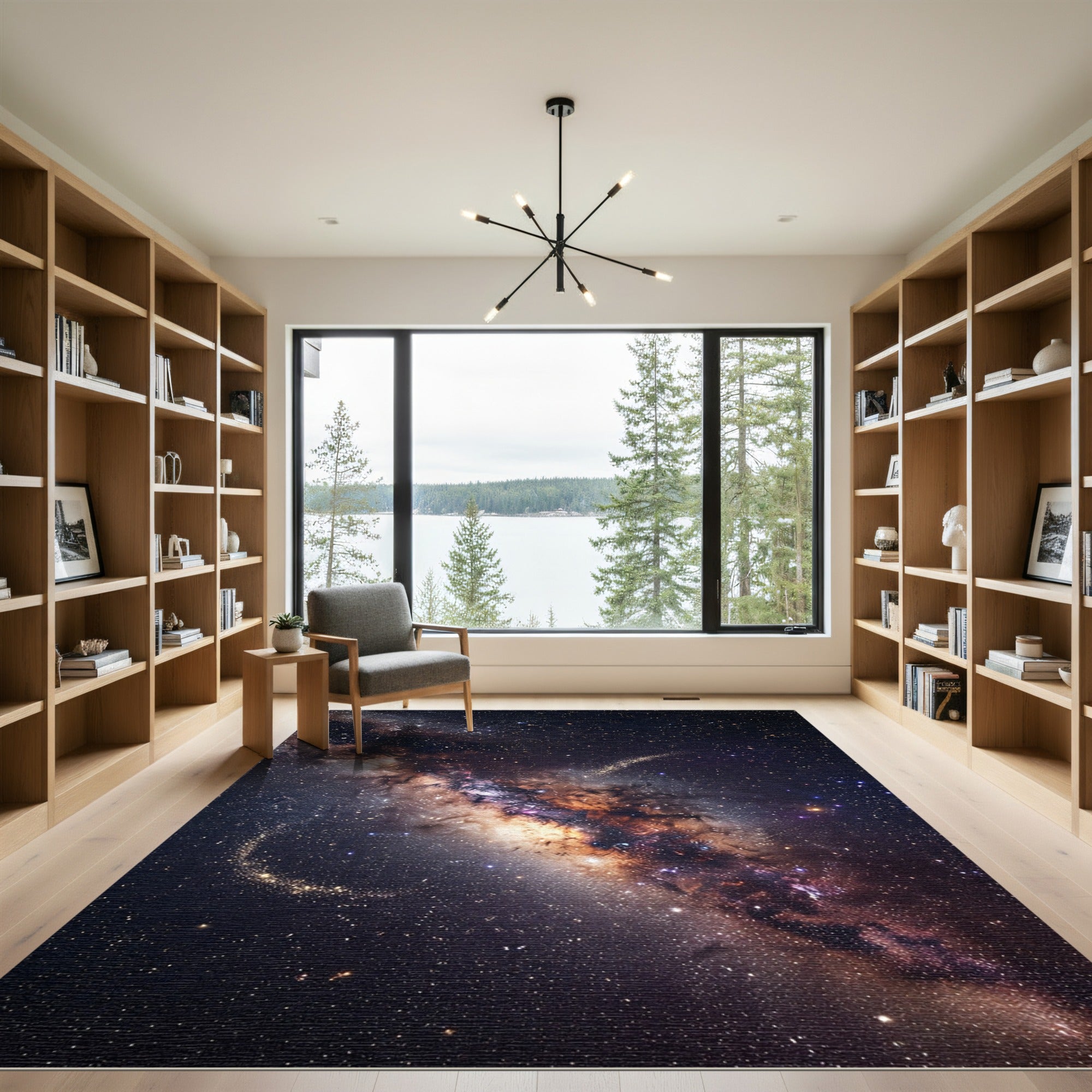 Cosmic Interstellar Glowing Nebula Galaxy Rug