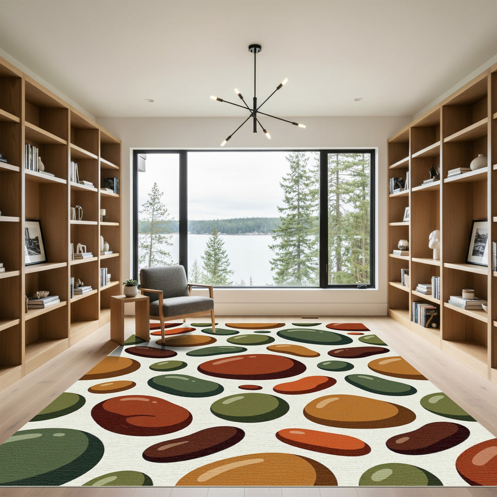 Earthy Rounded Pebble Collection Rug