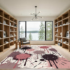 Modern Abstract Ink Splash Rug