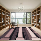 Mauve Pillars Minimalist Architectural Rug