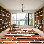 Earthy Brick Wall Texture Rug