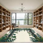 Lush Wisteria Trellis Botanical Garden Art Rug