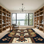 Totem Eagle Geometric Earth Tone Tapestry Rug