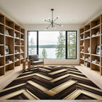 Herringbone Wood Grain Chevron Weaver Rug
