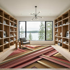 Rose Gold Geometric Accordion Ribbon Rug