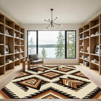 Earthy Diamond Southwest Composition Rug
